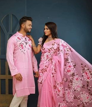Punjabi & Saree. Dress For Couple